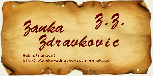 Žanka Zdravković vizit kartica